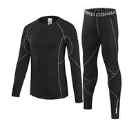 Leeboom sous-vêtements Thermiques pour Enfants Ensemble de sous-Vêtements Rapide Fonctionnel De sous-vêtement Thermiques pour Garçon et Fille - pour Le Ski et Football