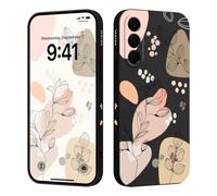 LEECG pour Samsung Galaxy A57 Coque Silicone Liquide, Morandi Noir