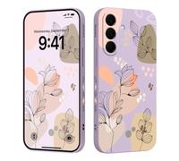 LEECG pour Samsung Galaxy A57 Coque Silicone Liquide, Morandi Violet