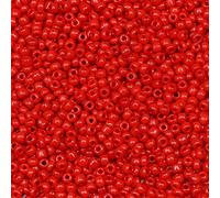 LEECOON Perles de rocaille de 2 mm de couleur rouge, 100 g, environ 8800 pièces, taille 12/0, petites perles de rocaille pour la fabrication de colliers, bracelets, boucles d'oreilles, bijoux