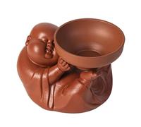 LEEDJUINE Big Belly Bouddha Purple Sands Tea Pet avec passoire à thé, 11,4 cm, accessoires de service à thé