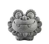 LEEDJUINE Décoration de table en grès vert lion style chinois 6,2 cm