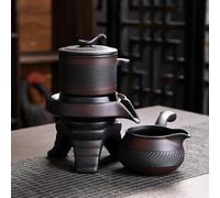 LEEDJUINE Kungfu Service à thé en argile violette semi-automatique Infuseur à thé 220 ml 8 oz rétro fait main style chinois ménage