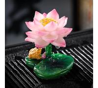 LEEDJUINE Lotus Golden Toad Kit à thé en résine changeant de couleur 8,8 cm 8,9 cm