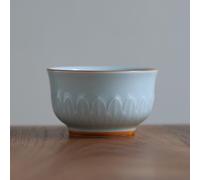 LEEDJUINE Lotus Petal Master Cup Tasse à thé en céramique 80 ml 76,5 g Tasse de dégustation de thé Kungfu