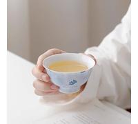 LEEDJUINE Tasse à thé en céramique faite à la main, tasse de dégustation de thé, 75 ml