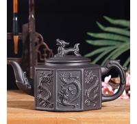 LEEDJUINE Théière de style chinois en argile violette de grande capacité, 900 ml, infuseur à thé rétro pour la maison Kungfu