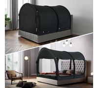 LEEDOR Tente de lit à baldaquin, Chaude, Taille Double, dépliable, pour Enfants et Adultes, Offre intimité et respirabilité à l'intérieur, Brevet en Instance, Matelas Non Inclus