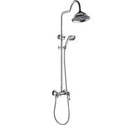 Leeds 2 colonne de douche rétro chromé avec mitigeur mécanique Essebagno