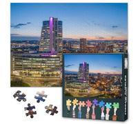 Leeds City Puzzle 1000 blocs, puzzle Leeds Yorkshire Angleterre, jeux de puzzle pour adultes ou jouets pour amis plus âgés 50 x 70 cm