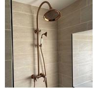 Leeds colonne de douche rétro cuivre mitigeur mécanique