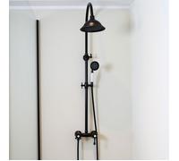 Essebagno Leeds colonne de douche rétro noir vieilli mitigeur mécanique