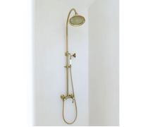 Leeds colonne de douche mécanique rétro or brossé Essebagno