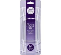 Leeds Display 00422 Support mural pour assiettes, crochets de maintien recouverts de polychlorure, taille 4, 25-36cm, blanc