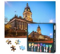 Leeds England Puzzle 1000 blocs, puzzle de la mairie de Leeds, jeux de puzzle pour adultes ou jouets pour amis plus âgés 50 x 70 cm