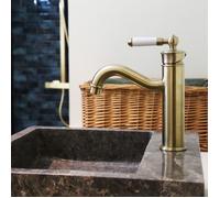 Leeds Mitigeur Lavabo Bas Rétro - Or brossé - Essebagno