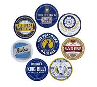 Leeds United Beer Mats - 1ère édition - Lot de 8 dessous de verre de football pour homme ou femme - Cadeaux uniques Leeds United - Souvenirs LUFC - Coffret cadeau pour bière ou café