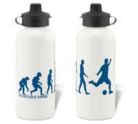 Leeds United F.C. Bouteille d'eau personnalisée en Aluminium Motif évolution du Joueur, Blanc