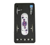 LEEFAI Ensemble complet de skateboard Pro Fingerboard, 29 x 96 mm avec plateau en bois d'érable, 4.0 Pro Trucks Regular Kingpins roues, roulements en uréthane Op3ra v3 Hearts of Jack