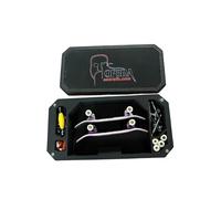 LEEFAI Étui de rangement pour touches, boîte de voyage pour touches, accessoires 16,5 x 8,9 x 3,0 cm, noir