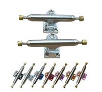 Leefai G3 Mini camion de skateboard de forme professionnelle avec base galvanisée - Douilles de rechange incluses - Aspect et composants (argent, 32 mm)