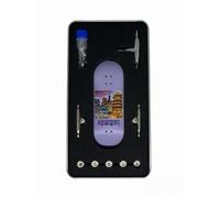 LEEFAI Jeu complet de touches Pro 34 x 96 mm - Plate-forme en bois d'érable - Impression UV graphique 4.0 - Camions et 5 roues en uréthane 65d - Vibes orientées Op3ra