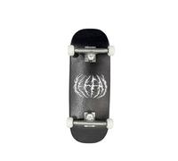 LEEFAI Pro Fingerboard Complet, configuration de skateboard à doigts pré-assemblée en bois d'érable canadien, planche de 34x96 mm, forme boîte (petit logo)