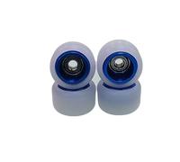 Leefai Pro Roues de touche en alliage faites à la main - Roues de skateboard - Roulements ultra rotatifs de 7,8 mm x 4,8 mm - Roues blanches avec noyau en alliage (bleu)