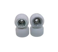 Leefai Roues de touche avec couche en alliage intégrée à la main - Roues de skateboard Hot Finger - Roues à roulements ultra rotatifs - 8,5 mm x 5 mm - Roues blanches avec couleur alliage (argent)