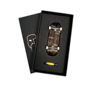 LEEFAI Touche Pro complète, pont en bois d'érable avec trucks en métal Op3ra V1, 34 x 96 mm, roues en uréthane, pré-assemblée avec outil, autocollant, bande antidérapante (petit logo)