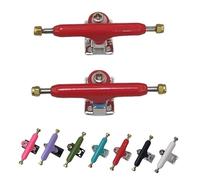 LEEFAI Trucks Pro Fingerboard Trucks 34 mm G3 avec crochet de couleur - Mini skateboard professionnel inversé - Bague pivotante plus dure (rouge)