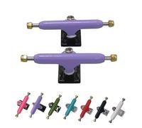 LEEFAI Trucks Pro Fingerboard Trucks 34 mm G3 avec crochet de couleur - Mini skateboard professionnel inversé - Bague pivotante plus dure (violet)