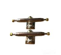 LEEFAI Trucks Pro Touche 32/34/36 mm 4.0 Kingpin standard avec plaque de base matérielle Couleur et taille (32 mm, chromé)