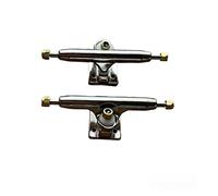 LEEFAI Trucks Pro Touche 32/34/36 mm 4.0 Kingpin standard avec plaque de base matérielle Couleur et taille (34 mm, chromé)