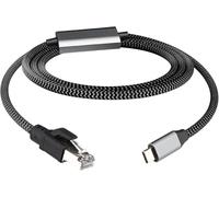 Leehitech 1.2M Câble Adaptateur USB C vers RJ45 Ethernet CAT 6, Connexion Directe Gigabit Stable 1 Gbit/s, pour Routeur/Switch, MacBook Pro/Air, iPad Pro, PC, Remplace l'Adaptateur USB vers RJ45