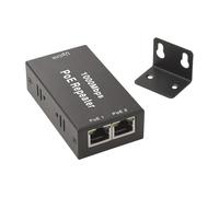 Leehitech 2 Port PoE Extenseur Gigabit, 1 PoE in 2 PoE Out Extender, IEEE 802.3af/at Compatibles 1000 Mbps, Wall Mount Waterproof Extension Supplémentaire de 100 m pour Caméras PoE Plug and Play