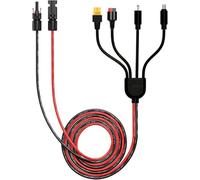 Leehitech 2M/6.56FT 4 en 1 Câble pour panneau solaire, 16AWG Câble solaire universel connecteur pour Anderson/XT60/DC7909/DC5521 Connecteur de charge pour solaire