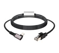 Leehitech 2M Câble Ethernet USB-C vers RJ45 CAT 6, Connexion Directe Gigabit Stable 1 Gbit/s, pour Routeur/Switch, MacBook Pro/Air, iPad Pro, Smartphone et PC, Remplace l'Adaptateur USB vers RJ45