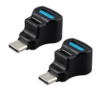 Leehitech Adaptateur de Prise d'angle USB C, USB A + USB C Femelle vers USB C Mâle, Prend en Charge l'adaptateur de Charge 100W 8K/60 Hz pour MacBook Pro Air 2023, Samsung, Switch, Galaxy S20/S21