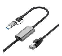 Leehitech Adaptateur USB C vers Ethernet, 1000Mbps USB 3.0 vers RJ45 LAN Adapter, Adaptateur réseau USB Compatible avec iPhone 15/16Pro, MacBook Pro/MacBook Air, Surface Book, Dell XPS (1.2m)