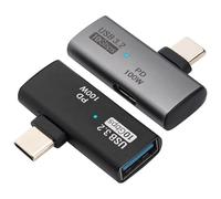 Leehitech Adaptateur USB-C vers USB 3.2,OTG et PD100W 2 en 1,Lot de 2 | Charge et transfert simultanés,Plug and Play,Compatible SSD,clavier,souris et clé USB