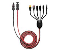 Leehitech Câble Panneau Solaire vers XT60 Anderson 2M,Adaptateur 6 en 1