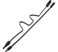 Leehitech Lot de 2 câbles d'extension solaire M.C4 12 AWG, câble plat pour passage de fenêtre, étanche IP68, 30 A, 1500 V, aucun perçage nécessaire pour camping-car, bateau, systèmes solaires