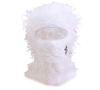 LEEINTO Cagoule en Tricot pour Adulte, Cagoule brodée, élastique, Coupe-Vent, Chapeau de Protection du Cou avec Un Seul Trou exposé, Chapeau de Cyclisme et de Ski d'hiver