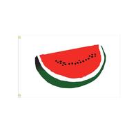 LEEINTO Drapeaux de pastèque Drapeau de pastèque Durable Qualité Décoration de Fruits en Plein air avec œillets en métal Solides Drapeaux d'extérieur résistants à la décoloration