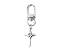 LEEINTO Pendentif Porte-clés Y2K Étoile Charme Pendentif Porte-clés en Métal Porte-clés pour Femmes Hommes Amitié Cadeau Sac À Main Décoration Bijoux Faits À La Main Cadeau