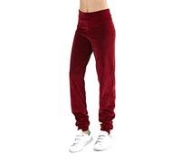 Leela Cotton Nicky 1466 Pantalon de jogging en coton bio pour femme, bordeaux, L