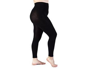LEELA LAB Collant sans Pied pour Femme avec Cachemire et Lain, Grande Taille, 90 Deniers, Legging Femme Curvy - Qualité Made in Italy