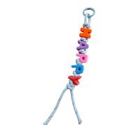 LEELOU Sac à perles tendance Ornement élégant Bord personnalisé Perles Sac Charme Porte-clés Accessoire pour les amateurs de mode, Happy