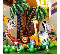 LEEMASING Lot de 8 ballons magiques en forme de feuilles de palmier pour fête d'anniversaire, mariage, fête hawaïenne, Luau (vert)